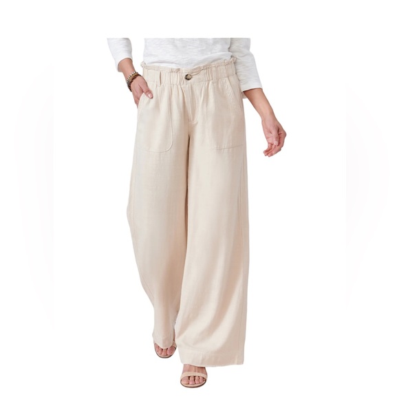 Wit & Wisdom Ab Solutions Soft Linen Skyrise Wide Leg Pants - Picture 9 of 9